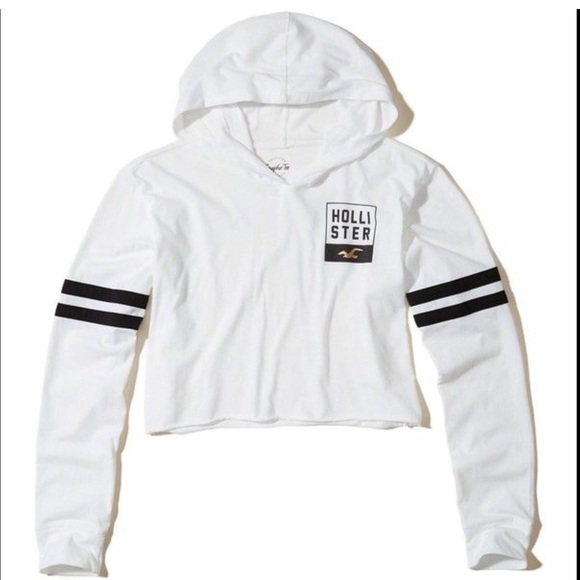 Hollister Graphic Tee Cropped Hoodie 